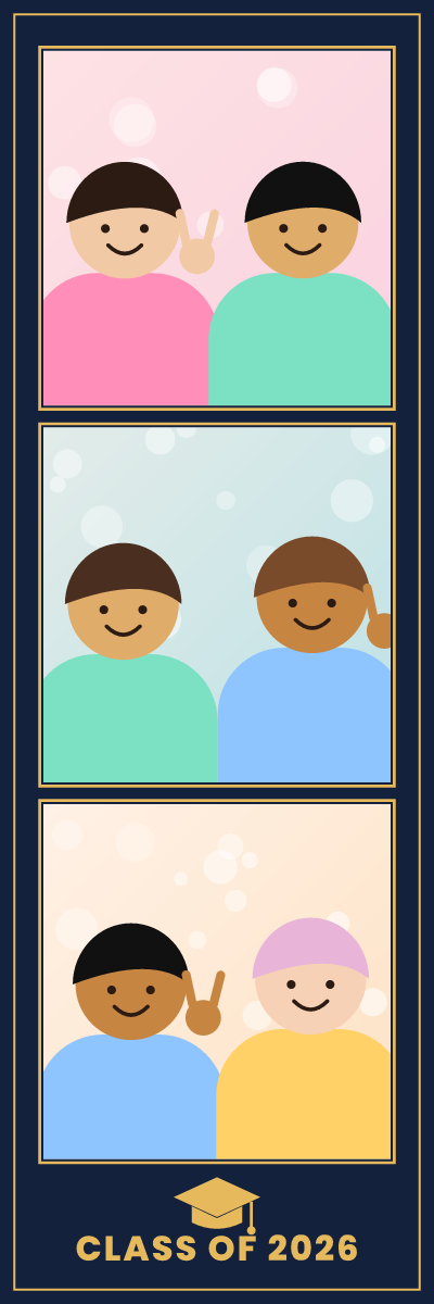 Graduation Gold photo strip design