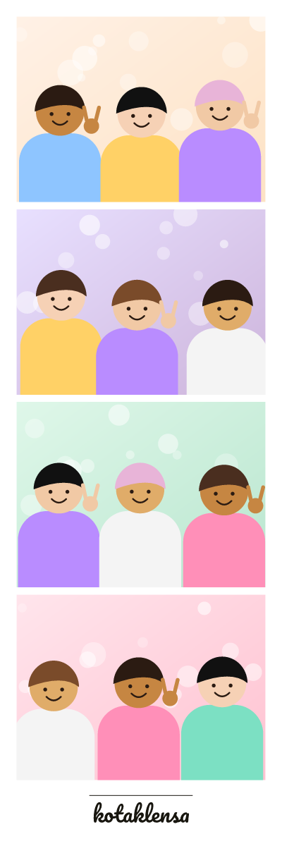 Minimal White photo strip design
